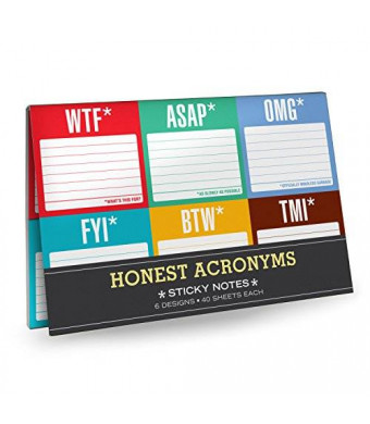 Knock Knock Sticky Notes Packet, Honest Acronyms