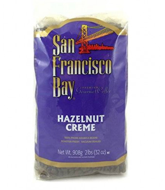 San Francisco Bay Coffee Whole Bean, Hazelnut Cream, 32 Ounce