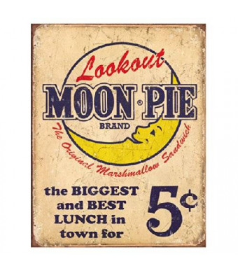 Desperate Enterprises Moon Pie Best Lunch Distressed Retro Vintage Tin Sign