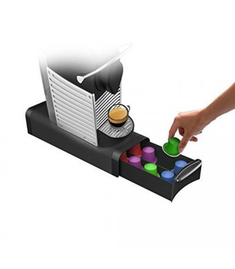 Mind Reader "Slim" small capacity Single Serve Coffee Pod Storage Drawer, Black