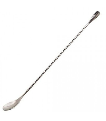 Hiware 12 Inches Stainless Steel Mixing Spoon, Spiral Pattern Bar Cocktail Shaker Spoon