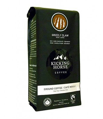 Kicking Horse Coffee Kicking Horse Ground Coffee, Grizzly Claw Dark Roast, 10 Ounce