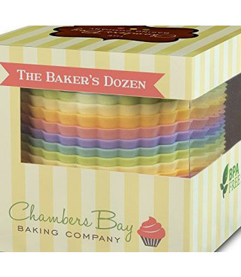 Chambers Bay Baking Company Premium Jumbo Reusable Nonstick Silicone Muffin Liners / Baking Cups - No BPA