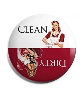 Aloha Girls Gifts Red Retro Clean Dirty Dishwasher Magnet