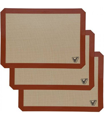 Velesco Silicone Baking Mat - Set of 3 Half Sheet (Thick and Large 11 5