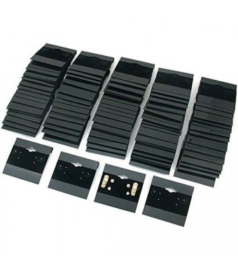 Black Velvet Plastic Display Cards for Earrings, Jewelry Accessories, 2"X2" (100 Pk) by Super Z Outlet