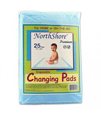 NorthShore Premium Changing Pads, Blue 8 oz., 17x24 in., 25