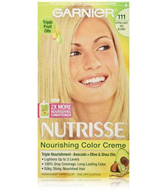 Garnier Nutrisse Haircolor, 111 Extra-light Ash Blonde White Chocolate (Packaging May Vary)