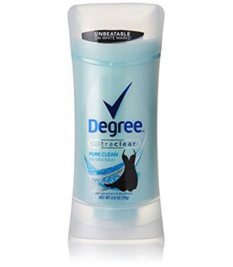 Degree Women's Antiperspirant and Deodorant, Ultra Clear, Pure Clean, 2.6 oz (Pack of 4)