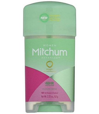 Mitchum Anti-Perspirant and Deodorant for Women, Power Gel, Flower Fresh, 2.25 oz (63 g) (Pack of 6)