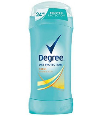Degree Dry Protection Deodorant, Fresh Invisible Solid 2.6 oz (pack of 6)