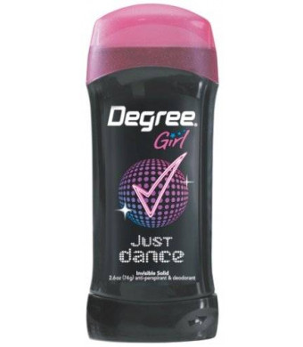 Degree Girl, Invisible Solid Antiperspirant and Deodorant, Just Dance, 2.6-Ounce Packages (Pack of 6)