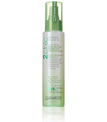 Giovanni 2chic Avocado and Olive Oil Ultra-Moist Dual Action Protective Leave in Spray, 4 Fluid Ounce