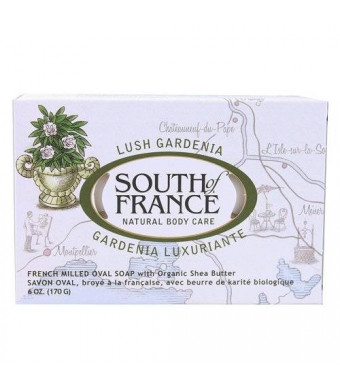 South Of France Milled Bar Soap, Gardenia, 6 Ounce