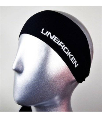 Bondi Band "Unbroken" Moisture Wicking Headband, One Size, Black