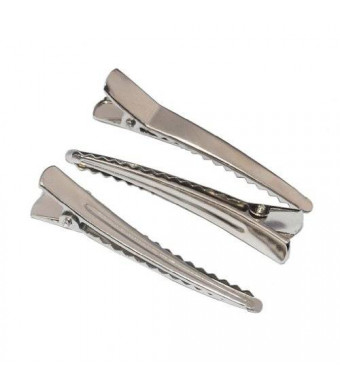 Marrywindix 50 Pack 6cm Silver Metal Alligator Hair Clips Hair Pins