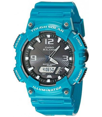 Casio Men's AQ-S810WC-3AVCF Tough Solar Analog-Digital Watch With Blue-Green Resin Band
