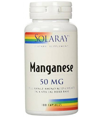 Solaray Manganese Supplement, 50 mg, 100 Count