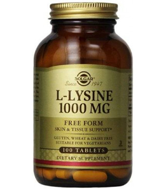 Solgar L-Lysine Tablets, 1000 mg, 100 Count