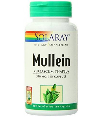 Solaray Mullein Leaves Capsules, 330 mg, 100 Count