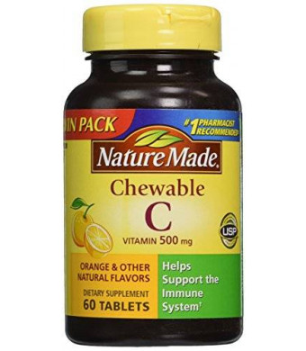Nature Made - Vitamin C 500 mg, 120 Chewable Tablets (Twin Pack 2 x 60)