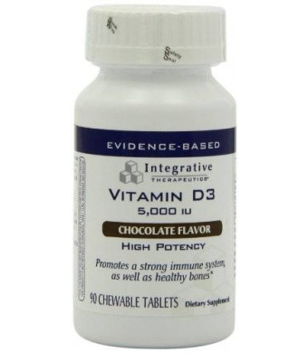 Integrative Therapeutics Vitamin D3 5000iu, Chocolate Flavor, 90 Chewable Tablets