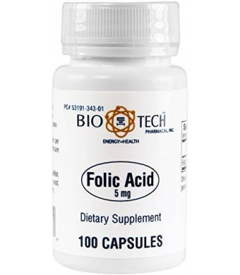 Bio-Tech Pharmacal BioTech Pharmacal - Folic Acid (5mg) - 100 Count