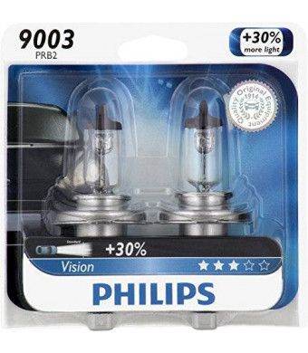 Philips 9003 Vision Upgrade Headlight Bulb (Pack of 2)