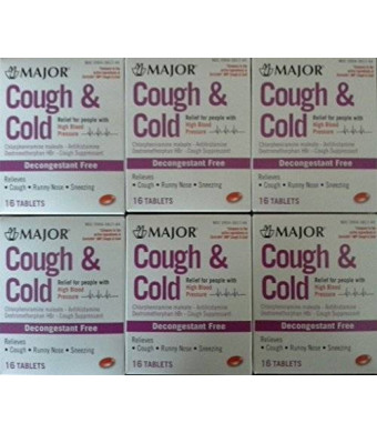 Coricidin Hbp Cough and Cold HBP Antihistamine Cough and Cold Suppressant Tablets for People with High Blood Pressure