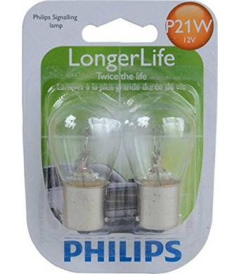 Philips P21W LongerLife Miniature Bulb (Pack of 2)