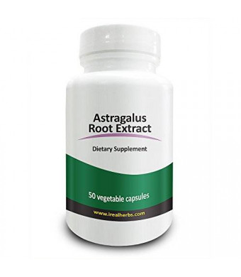 Real Herbs Astragalus Extract Capsules - 4:1 Extract, Equal to 2,800 Mg of Astragalus Membranaceus Root Per Capsule - 700mg X 50 Capsules
