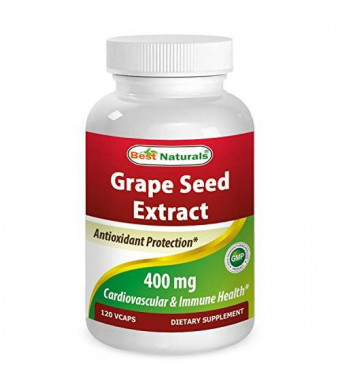 #1 Grape Seed Extract 400 mg 120 Vcaps by Best Naturals