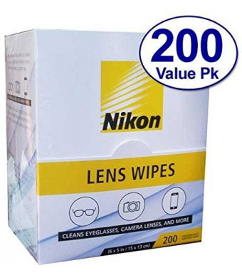 Nikon Optical USA Nikon Pre-Moistened Lens Cloths Wipes 200 Ct