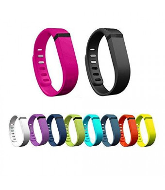 ECSEM IMMI New 10Pcs Colorful Large Replacement Wristband band For Fitbit FLEX Only 