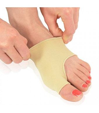 Dr. Frederick's Original Gel Pad Bunion Sleeves - 2 Bunion Booties for Bunion Relief Before and After Bunion Surgery - Wear with Shoes - Regular