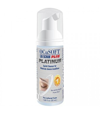 OCuSoft Lid Scrub Plus PLATINUM - Extra Strength Foaming Eyelid Cleanser - 50ml Bottle