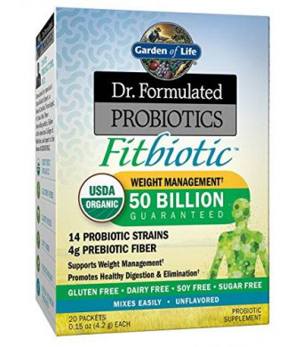 Garden of Life Dr. Formulated Probiotics, Fitbiotic, 20 Packets