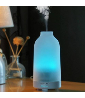Apalus Glass Essential Oil Diffuser, Aromatherapy Diffuser, Ultrasonic Humidifier Air Purifier, with 7- Color LED Light,Corrosion Resistant Material