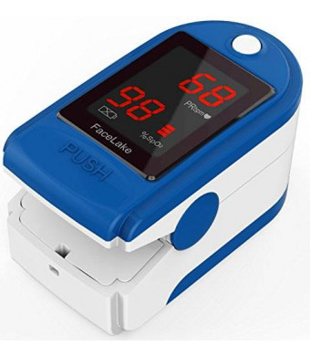 Facelake Fl400 Pulse Oximeter with Neck/wrist Cord, Carrying Case and Batteries ...