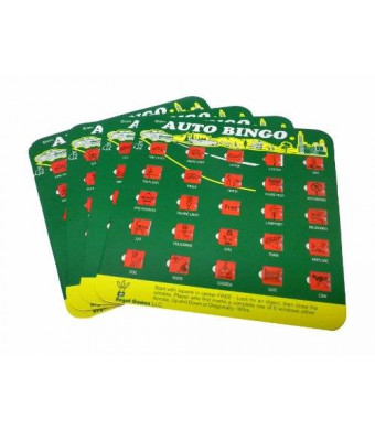 Regal Games Green Auto Backseat Bingo Pack of 4 Bingo Cards Great For Family Vactions Car Rides and Road Trips