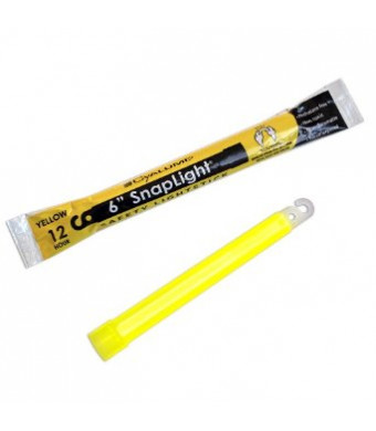 Cyalume SnapLight Industrial Grade  Chemical Light Sticks, Yellow, 6" Long, 12 Hour Duration (Pack of 10)