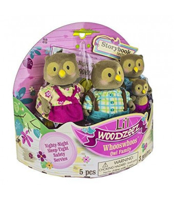 Li'l Woodzeez Whooswhoo Owl Family 4-Piece Bedtime Set with Storybook