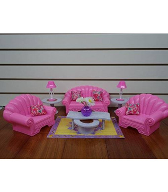 gloria Barbie Size Dollhouse Furniture- Living Room Set