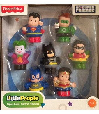 Fisher Price Little People DC Super Friends Exclusive Figure Pack of 7