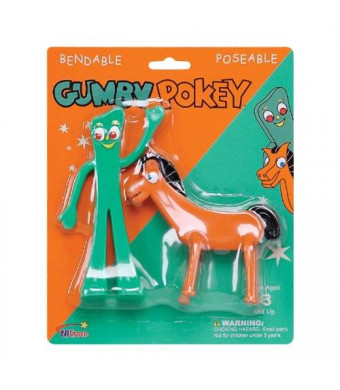NJ Croce Gumby and Pokey Bendable Figure Pair