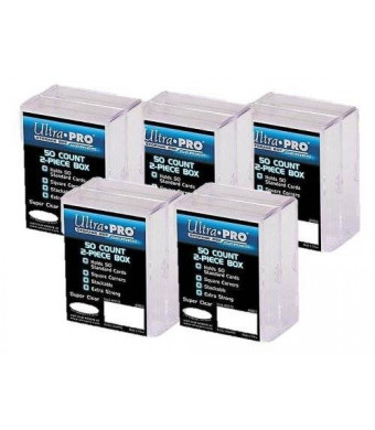 ULTRA PRO **(10x) 2-Piece Box** Holds 50 Cards Each PLASTIC STORAGE BOX Sports Cards and Gaming Decks