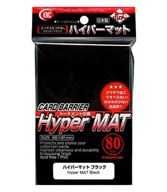 KMC Hyper Matte Sleeves (80-Pack), Black