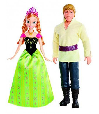 Mattel Disney Frozen Anna and Kristoff Doll, 2-Pack