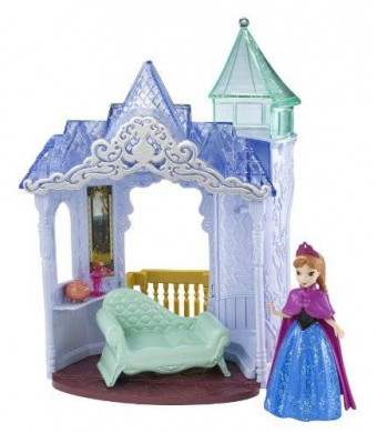 Mattel Disney Frozen MagiClip Flip 'N Switch Castle and Anna Doll