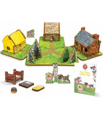 STORYTIME TOYS The Three Little Pigs Toy House and Storybook Playset